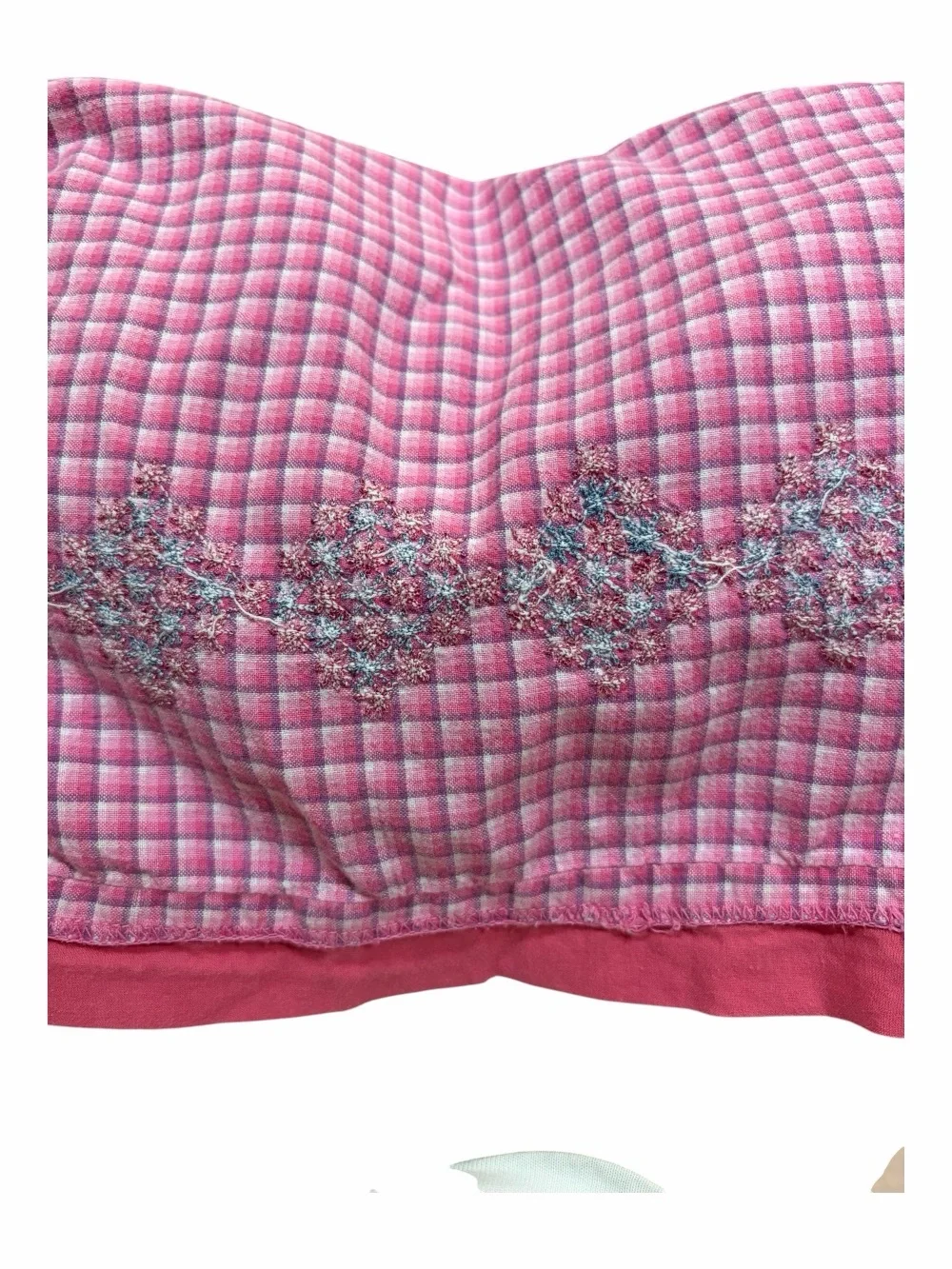 Cornelloki Pink Plaid Smocked Dress Size 2 Sundress April Cornell Embroidered 2T